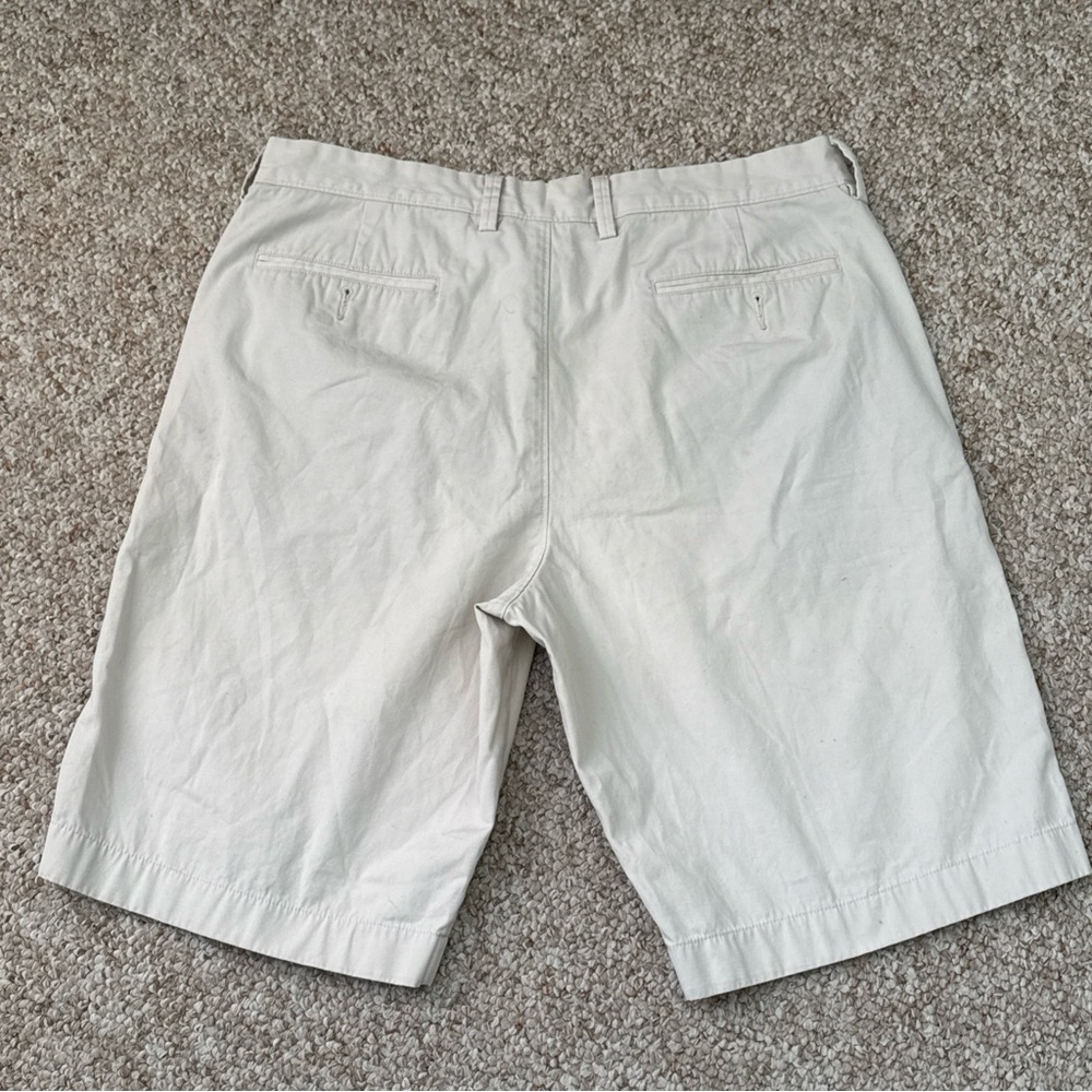 J. Crew Men's Off-White Flat-Front Chino Shorts 34 - Picture 5 of 5